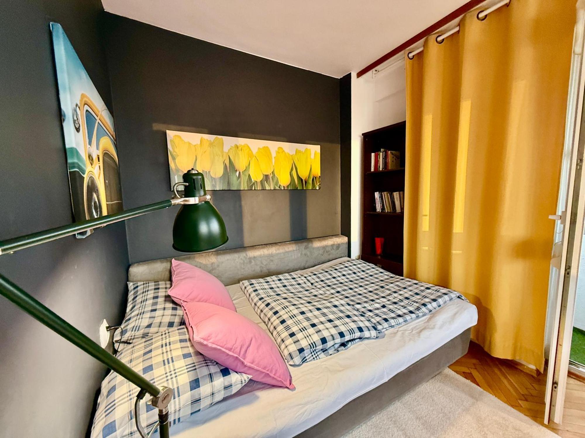 Super Apartment Yellow 2X Metro Fast Wifi 1 Gbs Netflix Panorama Miasta Varsó Kültér fotó